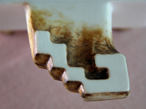 RUSTED GRAPHIC (Detail) | Carved-Handle Dish Ceramic Dish