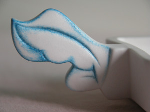 SYMBOLIC NUDE IN BLUE (Detail) | Carved-Handle Dish Ceramic Dish