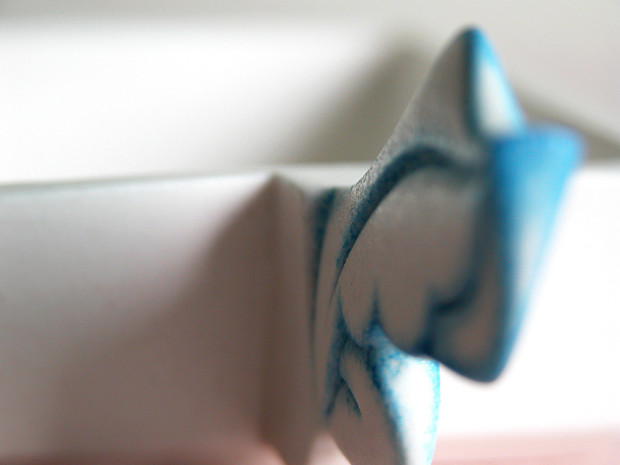 SYMBOLIC NUDE IN BLUE (Detail) | Carved-Handle Dish Ceramic Dish