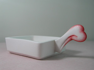 SYMBOLIC NUDE IN PINK (Detail) | Carved-Handle Dish Ceramic Dish